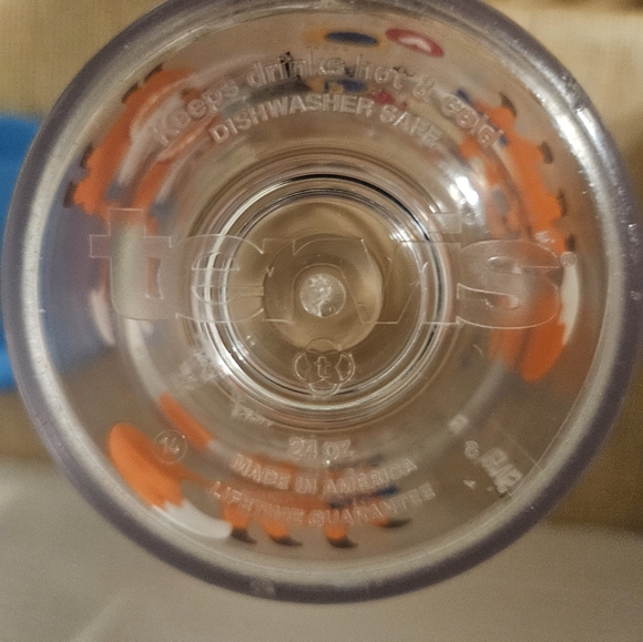 Tervis Tumbler 24 Oz Blue Lid Foxes Glasses Spring Flowers All Over Print - Picture 7 of 7